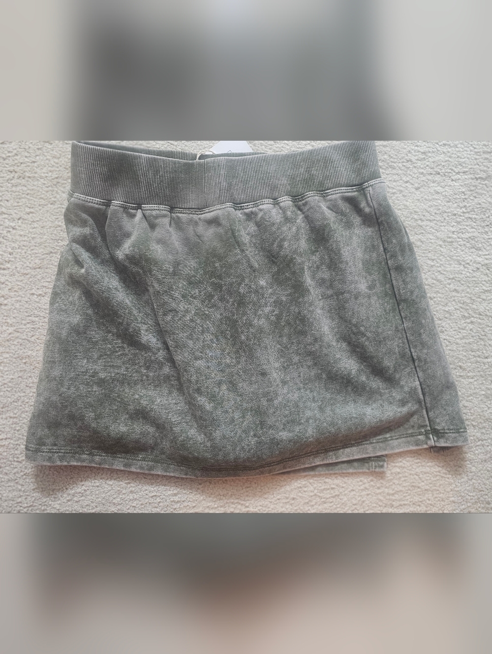 NWT..Pungdra branded gray/olive washed skort features a high-waisted design Med - Picture 7 of 10